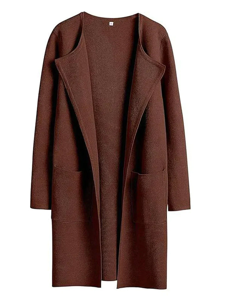 Stylish Ladies' Cardigan - Djamila-Brown-S (4-6)-Nora Luxe
