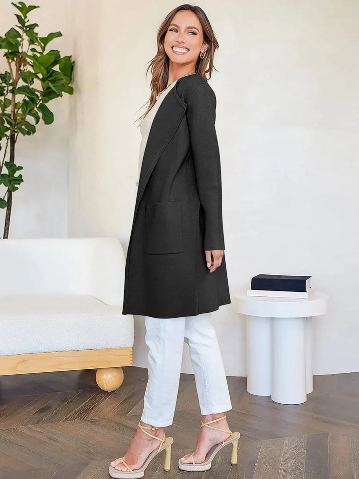 Stylish Ladies' Cardigan - Djamila-Brown-S (4-6)-Nora Luxe