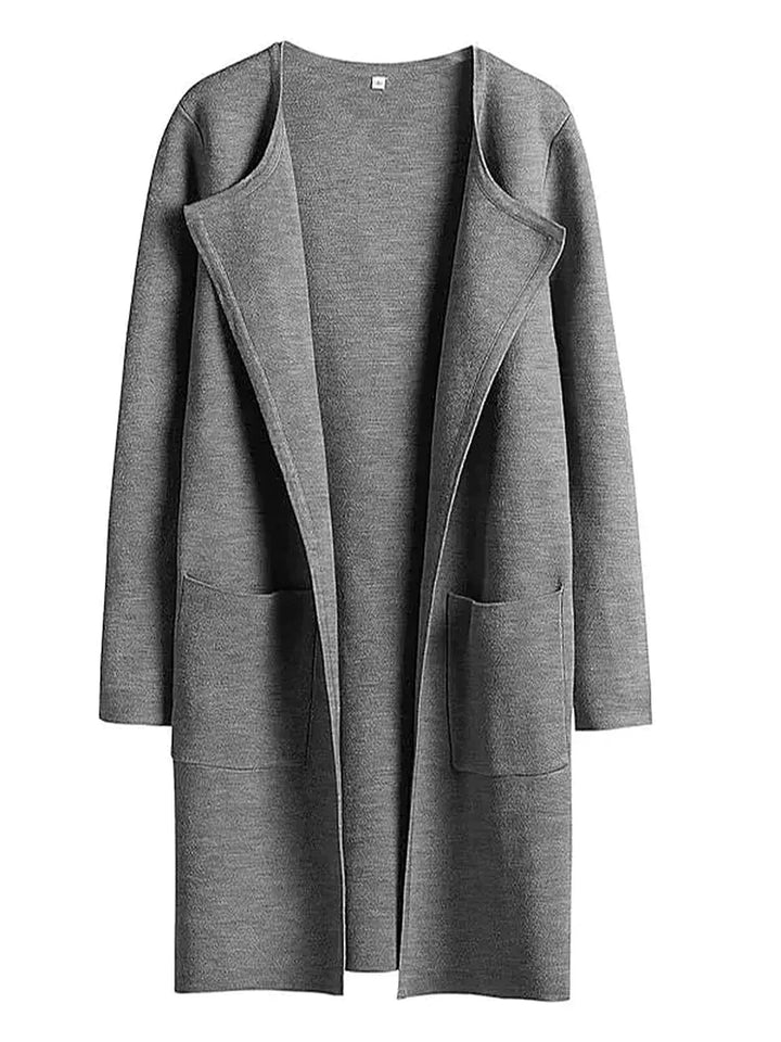 Stylish Ladies' Cardigan - Djamila-Dark Grey-S (4-6)-Nora Luxe