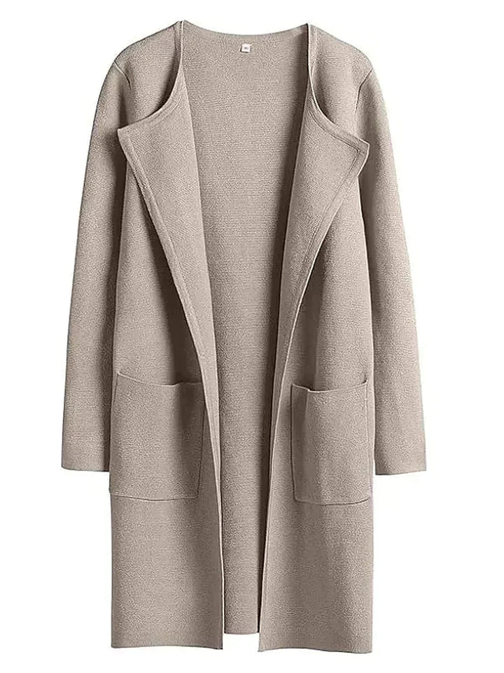 Stylish Ladies' Cardigan - Djamila-Gray Apricot-S (4-6)-Nora Luxe