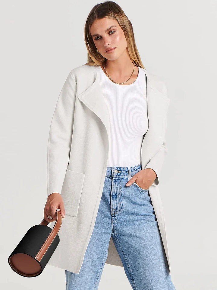 Stylish Ladies' Cardigan - Djamila-White-S (4-6)-Nora Luxe