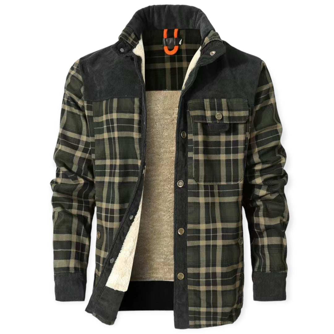 Stylish Ladies Jacket for Winter Days - Falia-Dark Olive Green-S-Nora Luxe