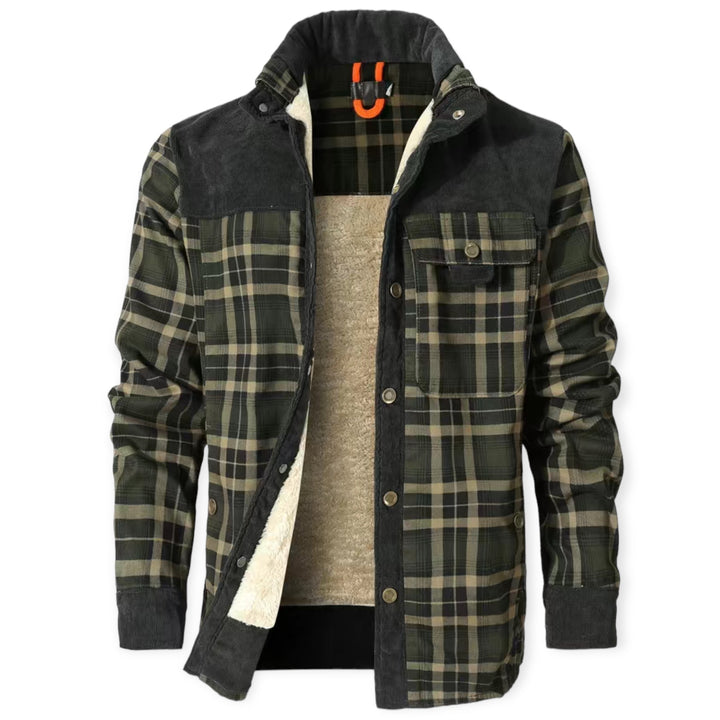 Stylish Ladies Jacket for Winter Days - Falia-Dark Olive Green-S-Nora Luxe