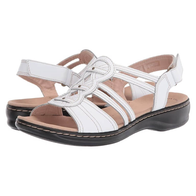 Stylish Ladies' Sandals - SoleEase-White-2.5-Nora Luxe