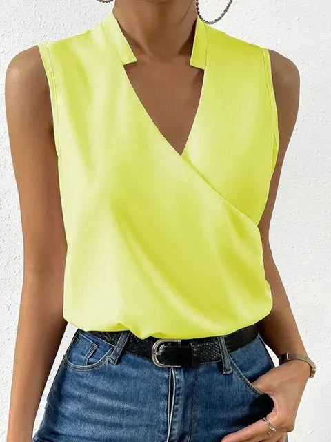 Stylish ladies' summer blouse with a flowing fit – Rania-Yellow-S-Nora Luxe