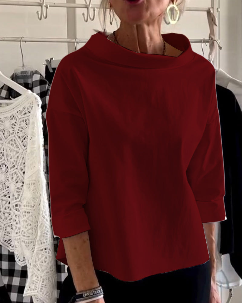 Stylish Ladies Top - Livia-Bordeaux-S-Nora Luxe