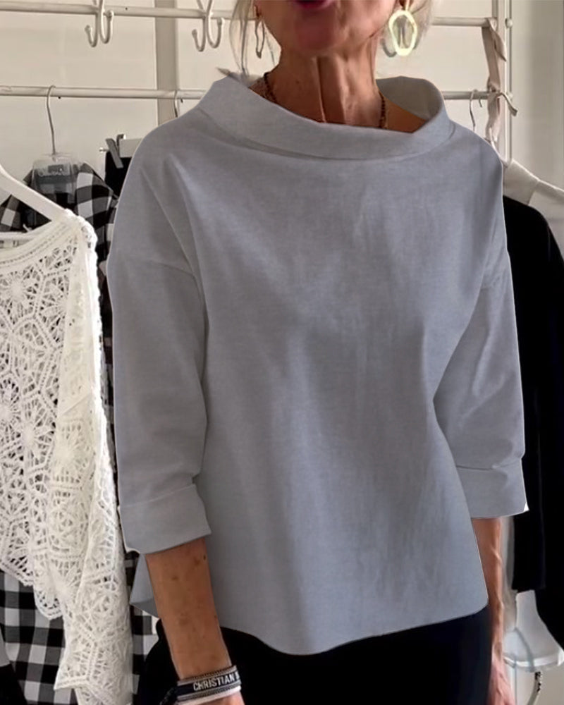 Stylish Ladies Top - Livia-Gray-S-Nora Luxe