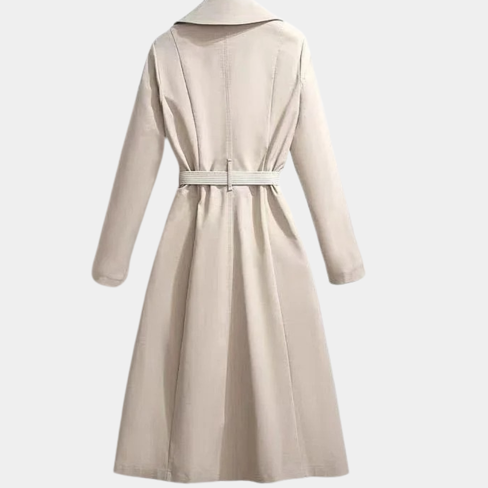 Stylish Ladies Trench Coat with Belt - Noa-Black-XS-Nora Luxe