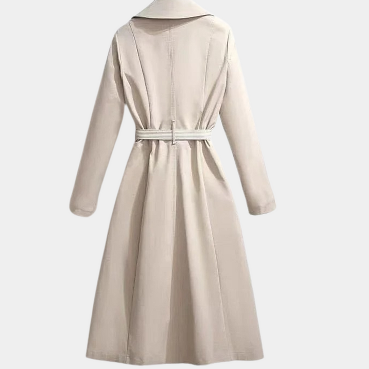 Stylish Ladies Trench Coat with Belt - Noa-Black-XS-Nora Luxe