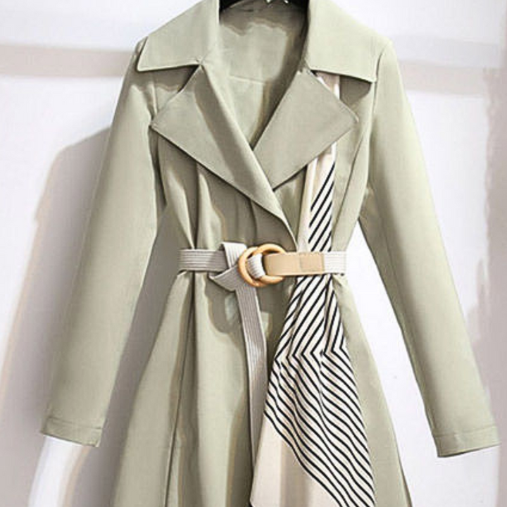 Stylish Ladies Trench Coat with Belt - Noa-Black-XS-Nora Luxe