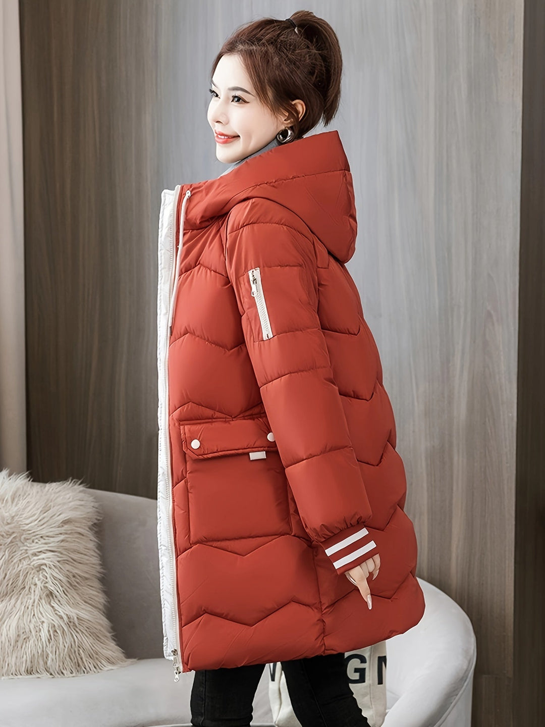 Stylish Ladies Winter Coat - Sophie-Black-S-Nora Luxe