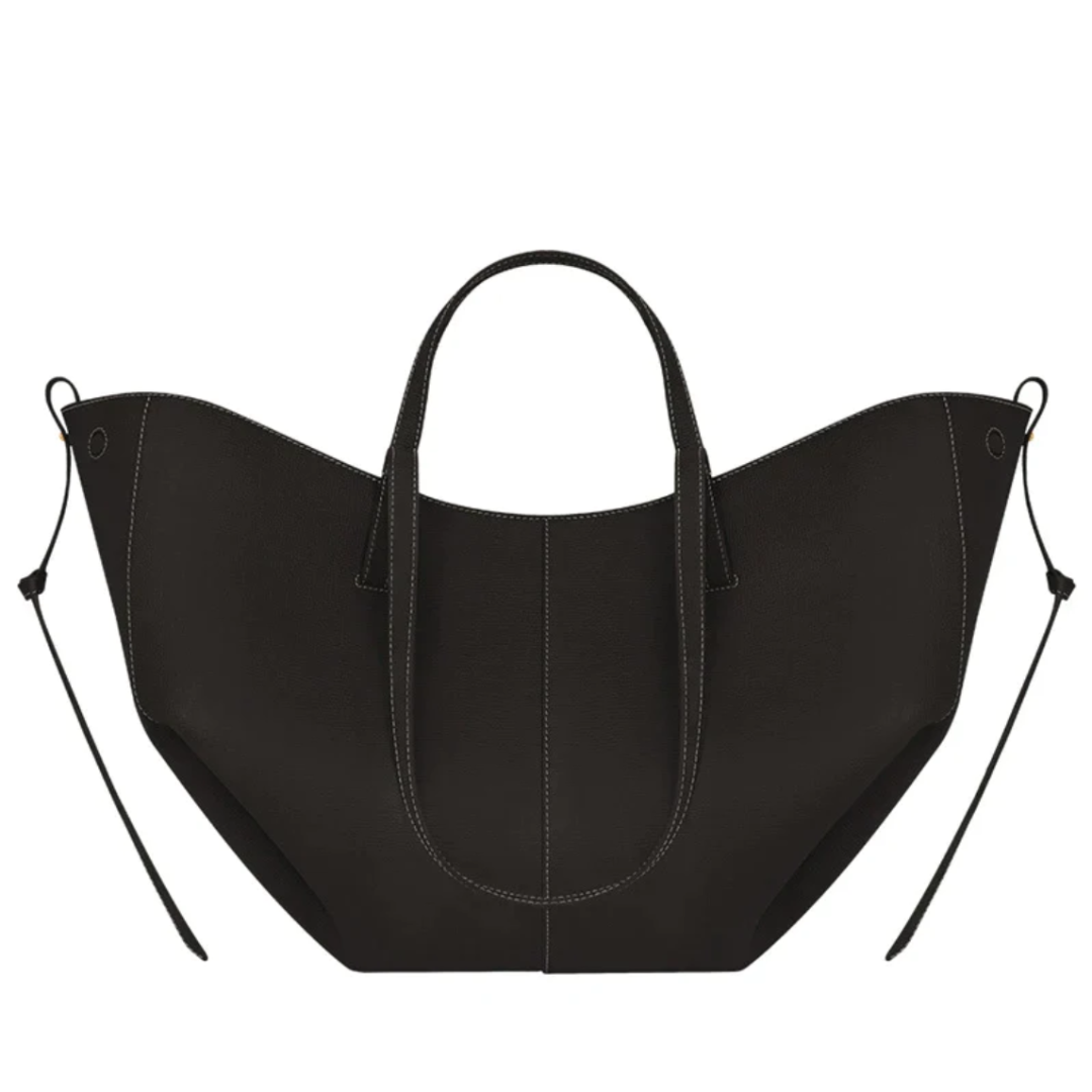 Stylish Leather Handbag - Adeline-Black-Nora Luxe