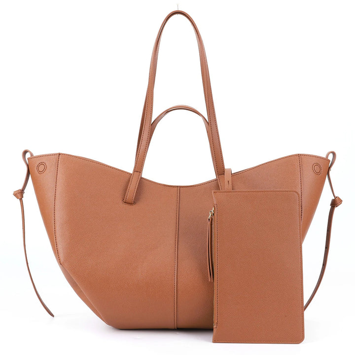 Stylish Leather Handbag - Adeline-Camel-Nora Luxe