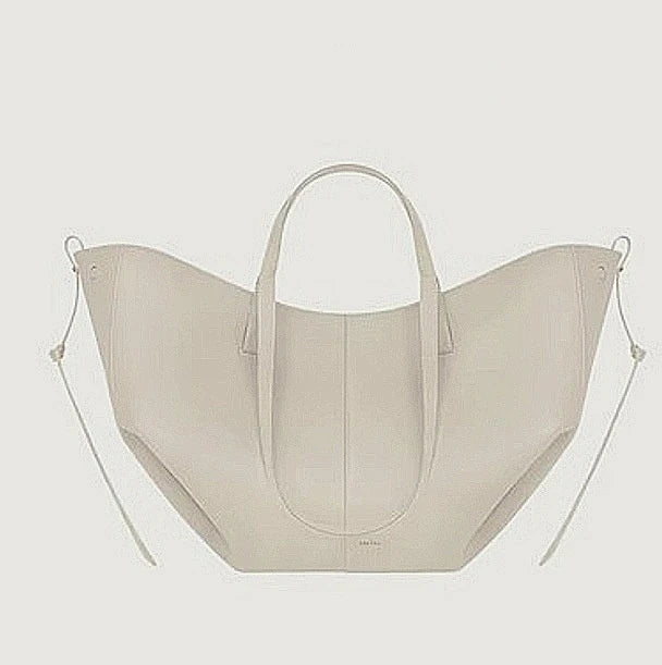 Stylish Leather Handbag - Adeline-White-Nora Luxe