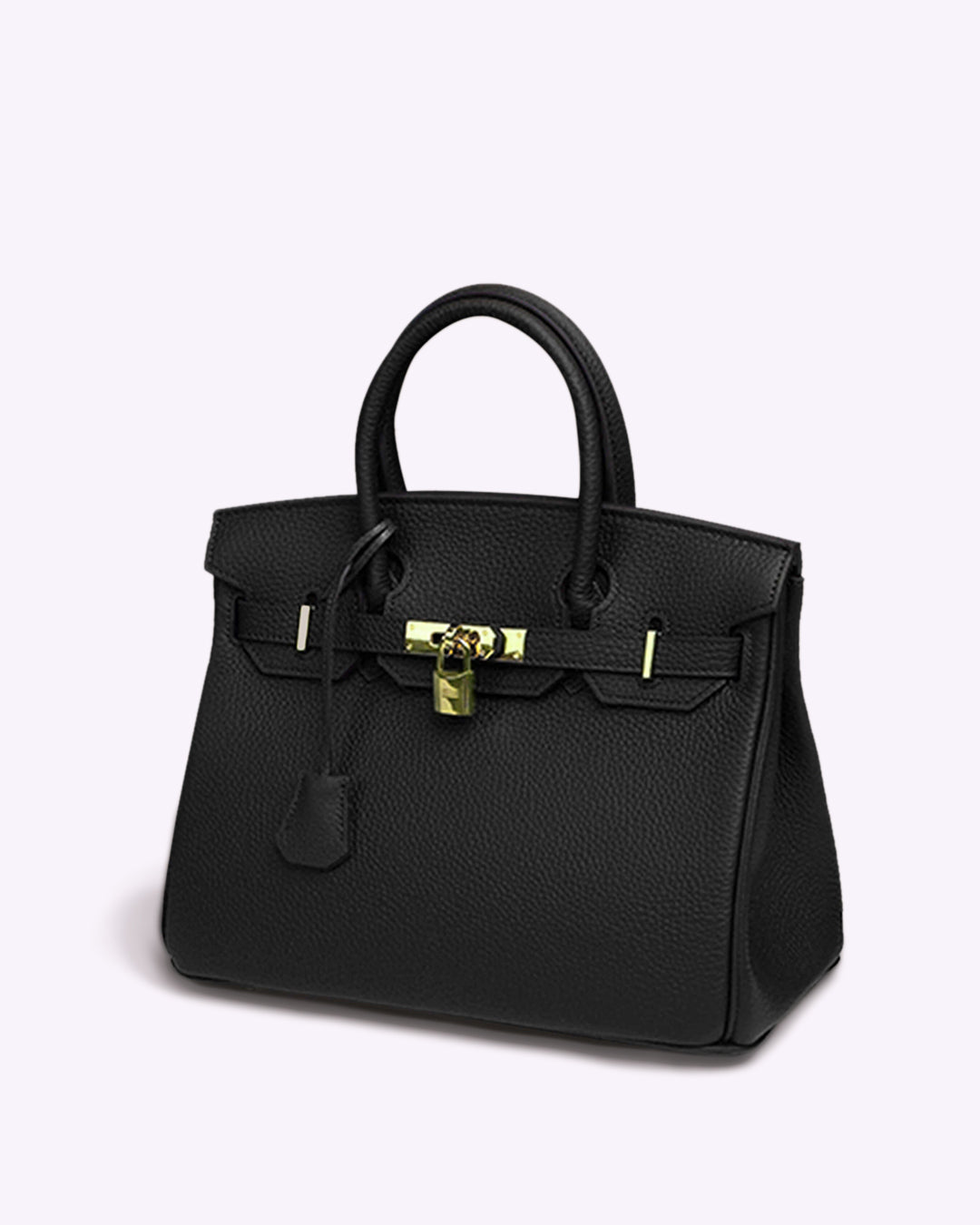 Stylish Leather Handbag - Liana-Black-M-Nora Luxe