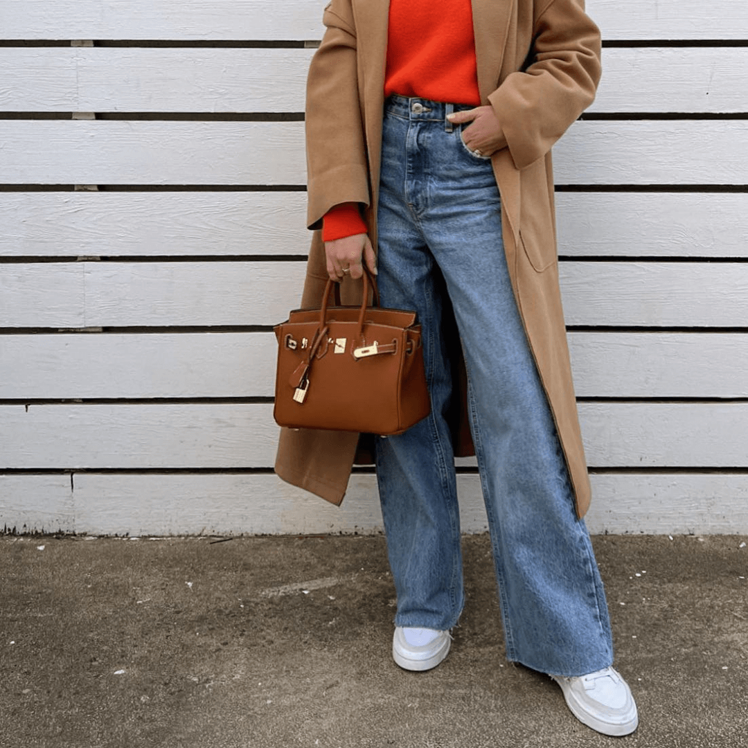 Stylish Leather Handbag - Liana-Gray-M-Nora Luxe