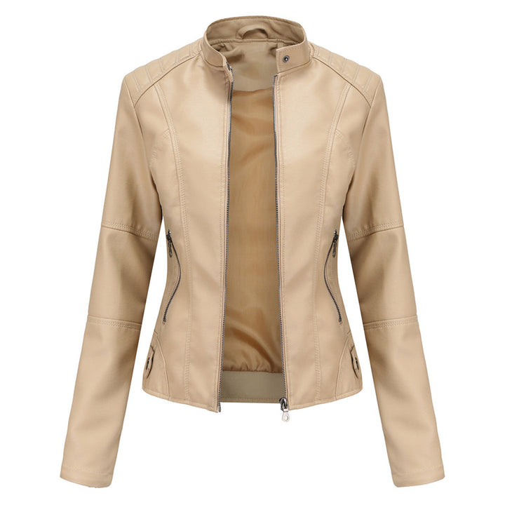 Stylish Leather Ladies' Jacket - Romy-Apricot-XS-Nora Luxe