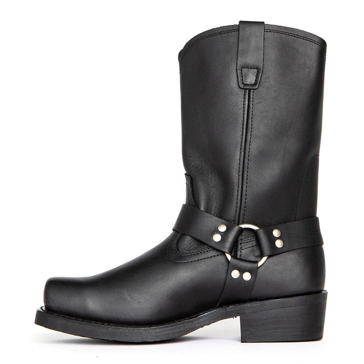Stylish Leather Men's Cowboy Boots - Darius-Black-6.5-Nora Luxe