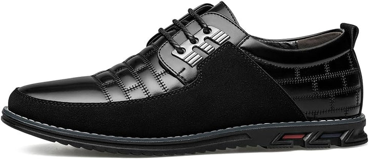 Stylish Leather Men's Shoes - James-Black-7.0-Nora Luxe
