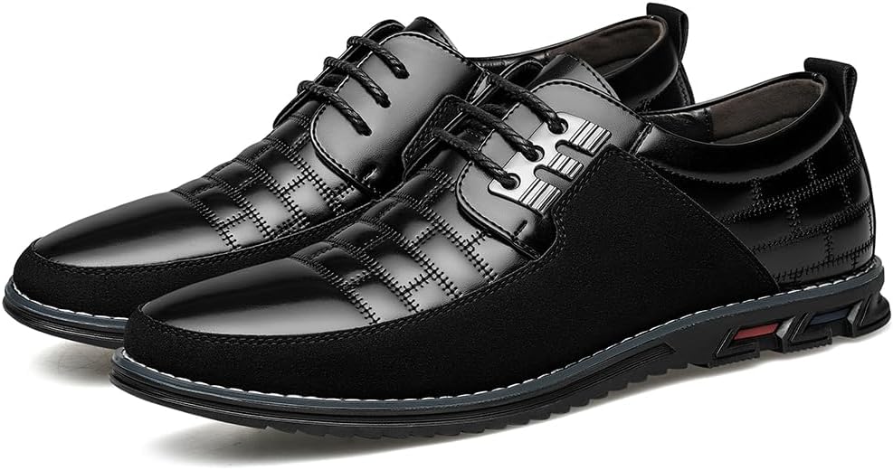Stylish Leather Men's Shoes - James-Black-7.0-Nora Luxe