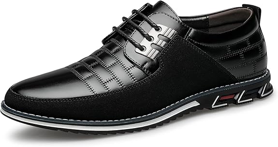 Stylish Leather Men's Shoes - James-Black-7.0-Nora Luxe