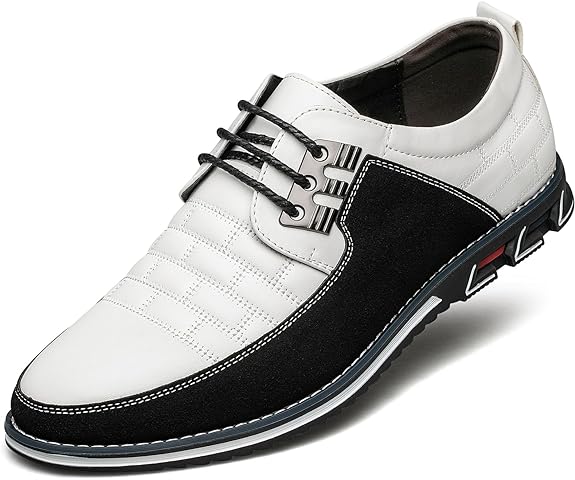 Stylish Leather Men's Shoes - James-White-7.0-Nora Luxe