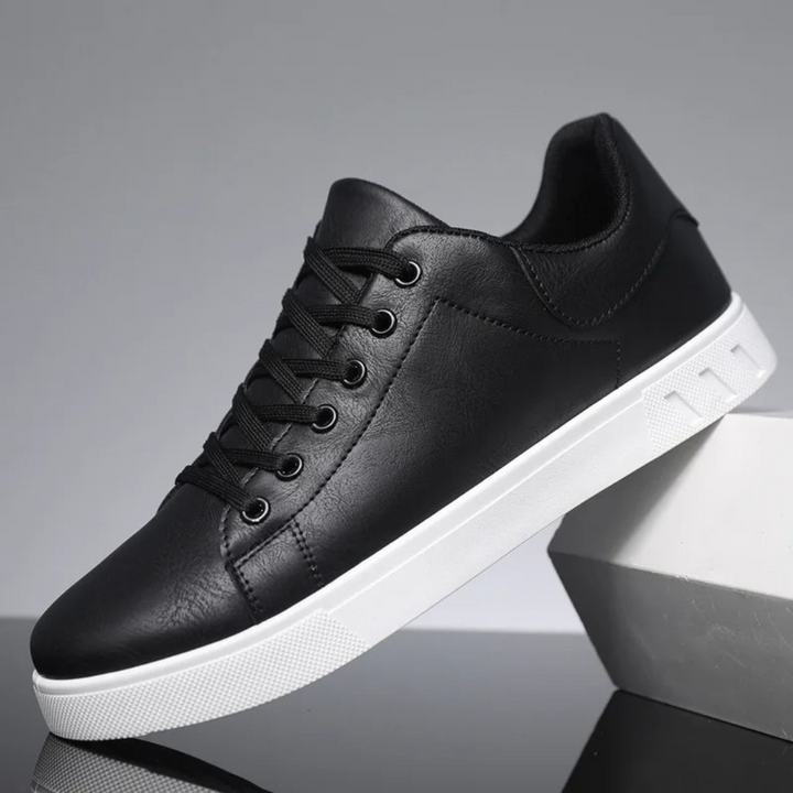 Stylish Leather Men's Shoes - Matteo-Black-6.5-Nora Luxe