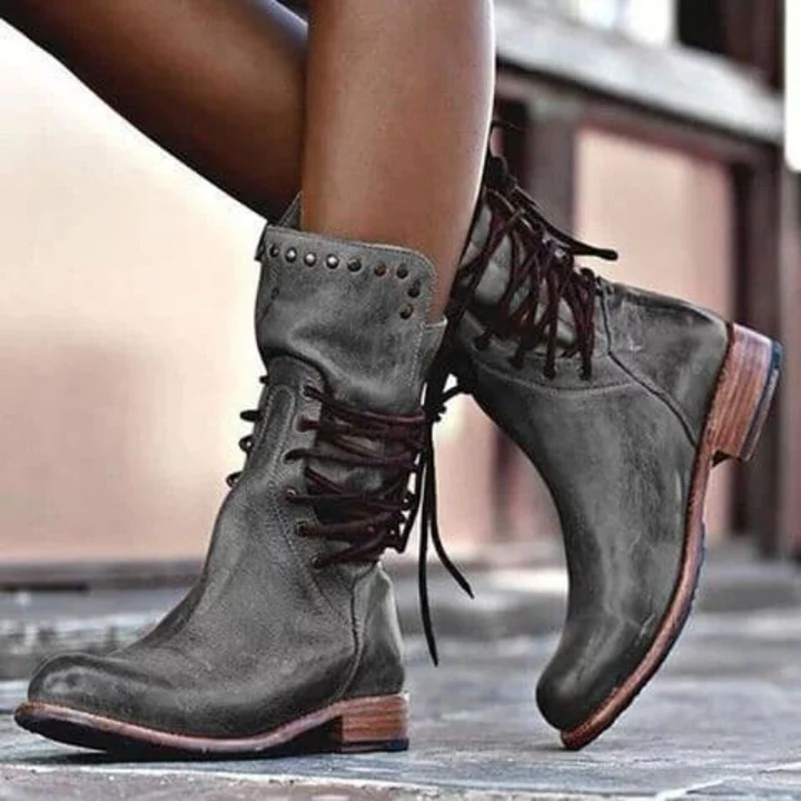 Stylish Leather Women's Shoes - Sophie-Gray-4.0-Nora Luxe