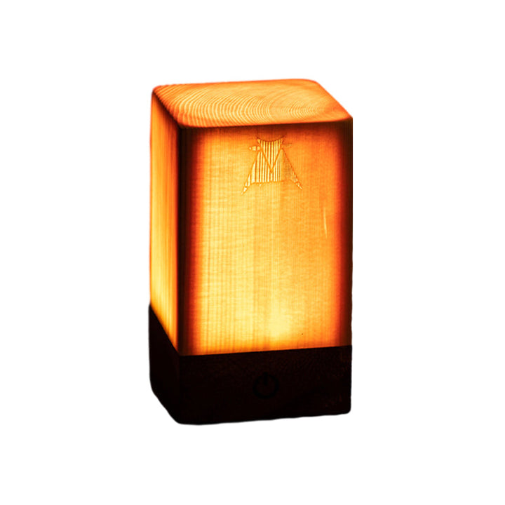Stylish LED Table Lamp - WoodGlow-Cylinder-2.36in x 3.15in-Nora Luxe