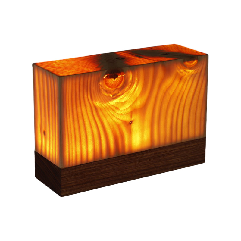 Stylish LED Table Lamp - WoodGlow-Cylinder-2.36in x 3.15in-Nora Luxe