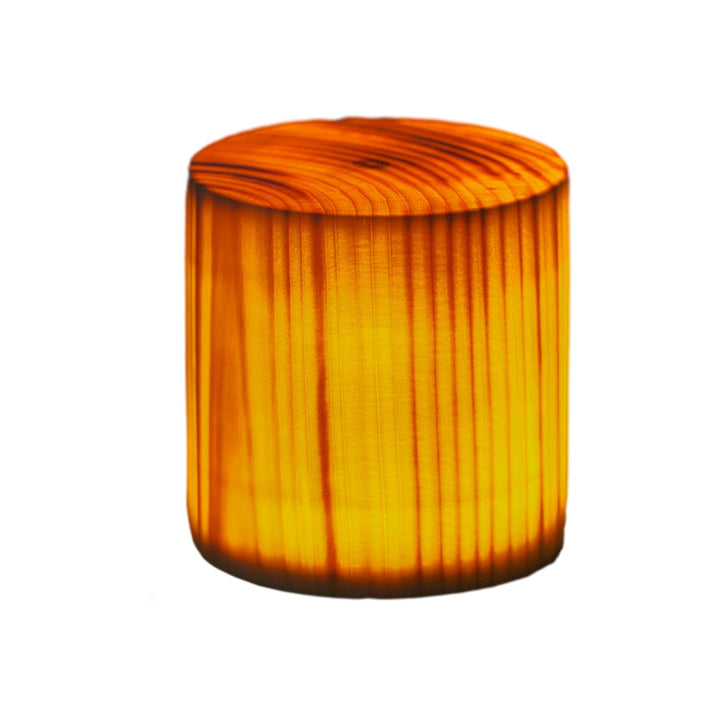Stylish LED Table Lamp - WoodGlow-Cylinder-2.36in x 3.15in-Nora Luxe