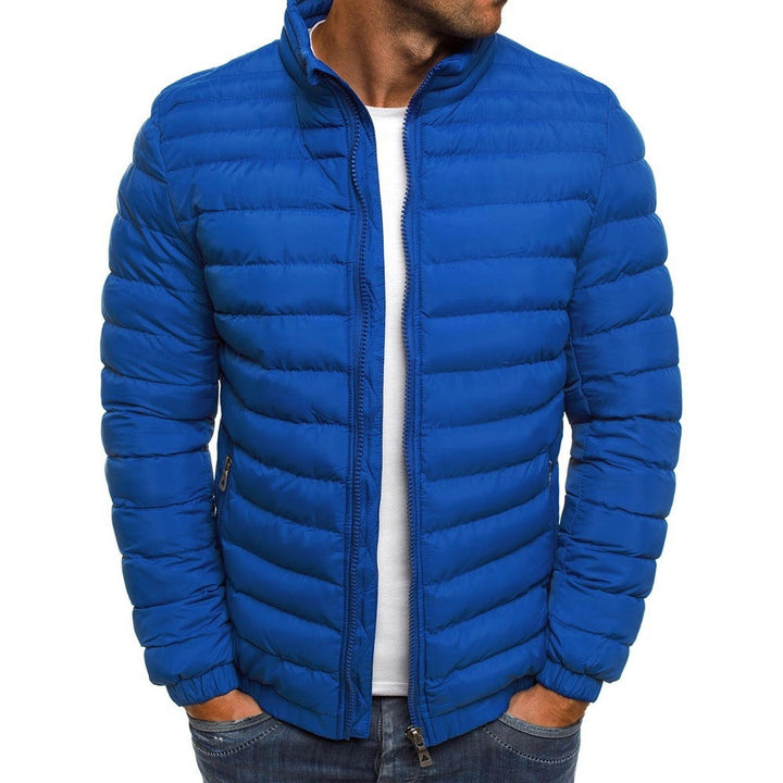 Stylish Light Winter Jacket for Men - Nolan-Dark Blue-S-Nora Luxe