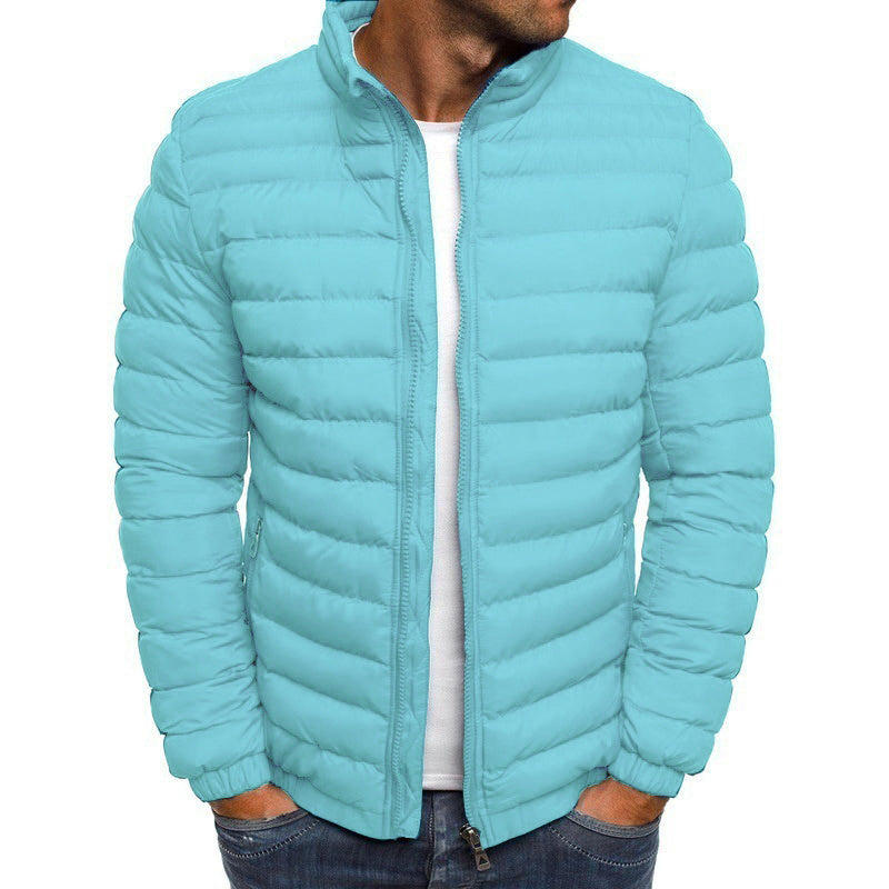 Stylish Light Winter Jacket for Men - Nolan-Light Blue-S-Nora Luxe