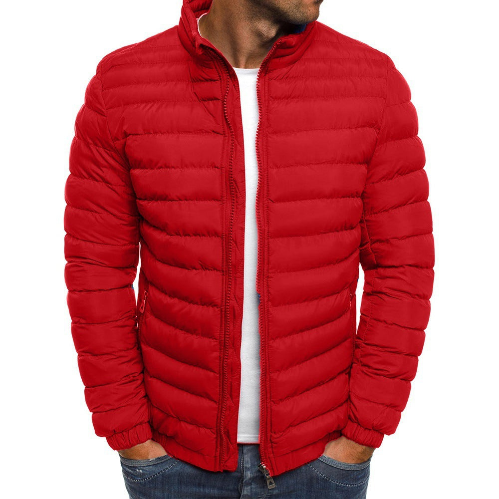 Stylish Light Winter Jacket for Men - Nolan-Red-S-Nora Luxe