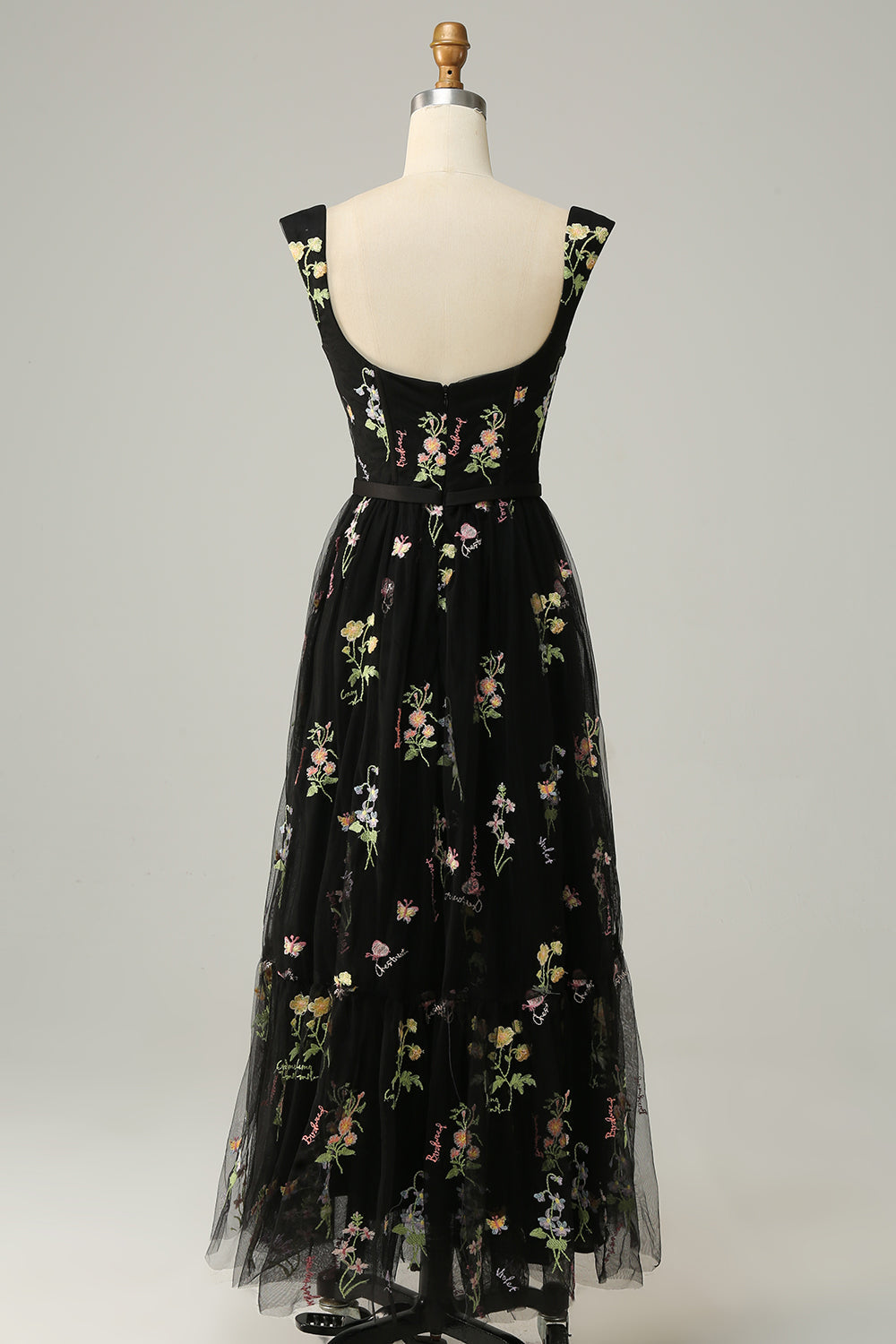 Stylish Long A-Line Ball Gown with Embroidery - Anna-Green-0-Nora Luxe