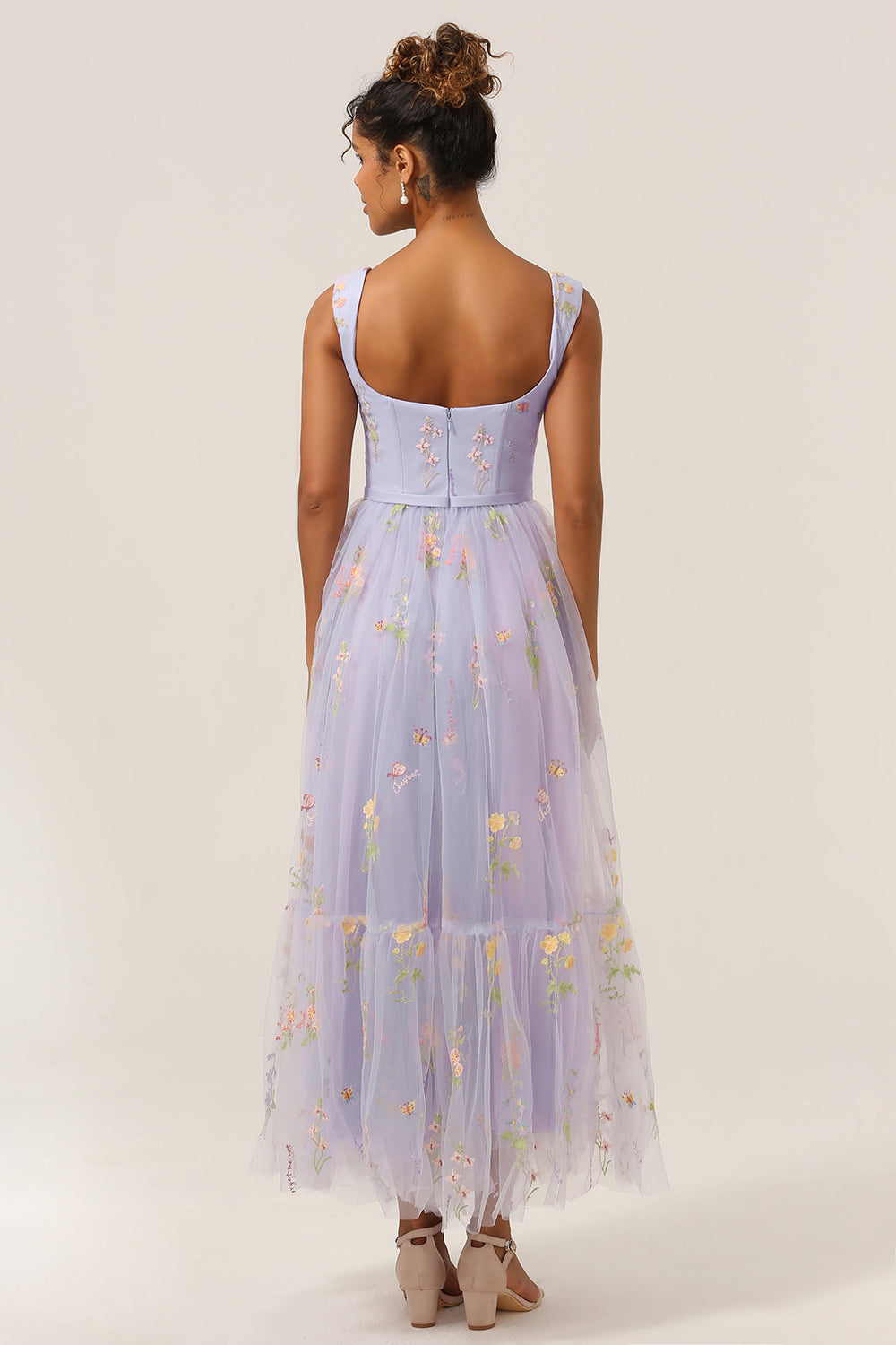 Stylish Long A-Line Ball Gown with Embroidery - Anna-Green-0-Nora Luxe