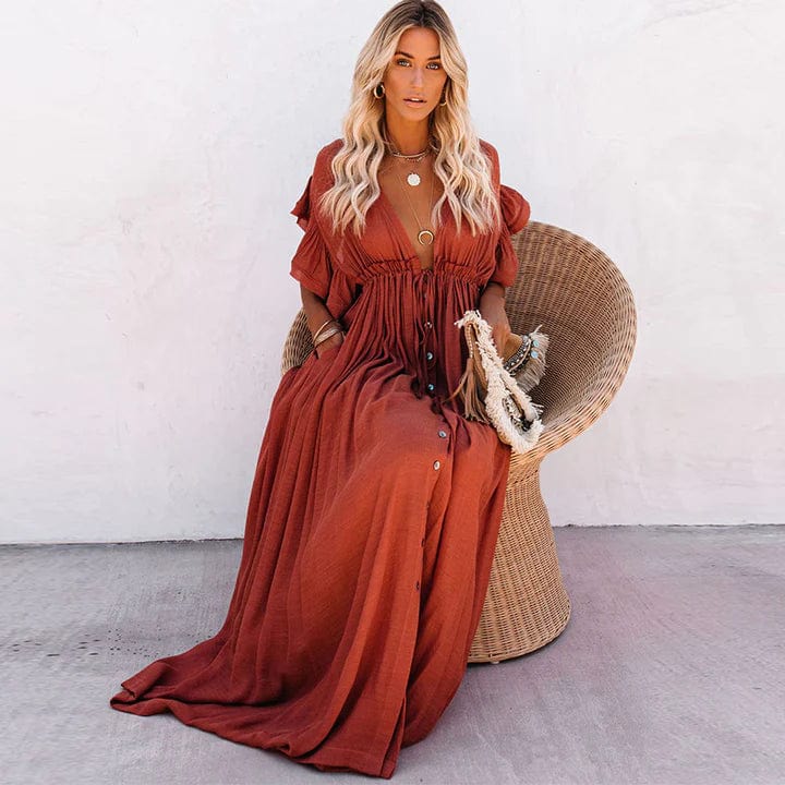 Stylish Long Beach Dress - Sophia-XS-Nora Luxe