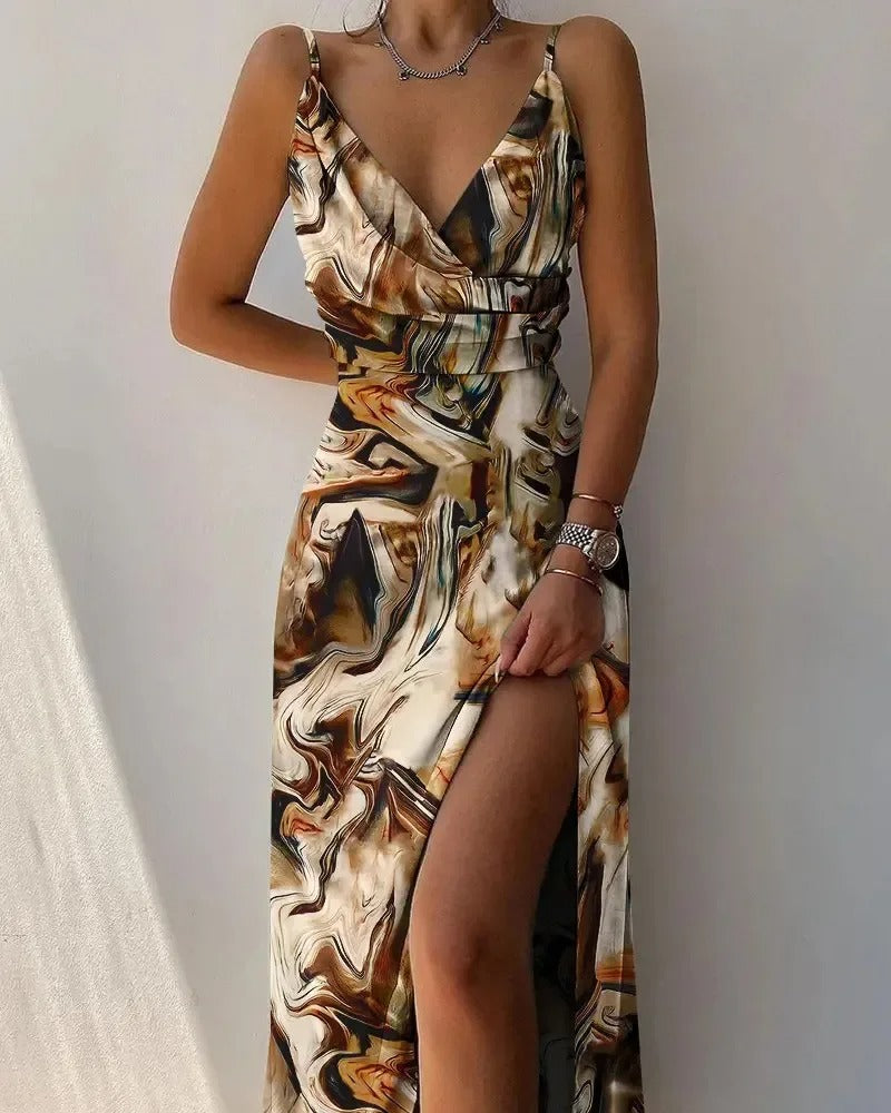 Stylish Long Dress - Sophia-Brown-S-Nora Luxe