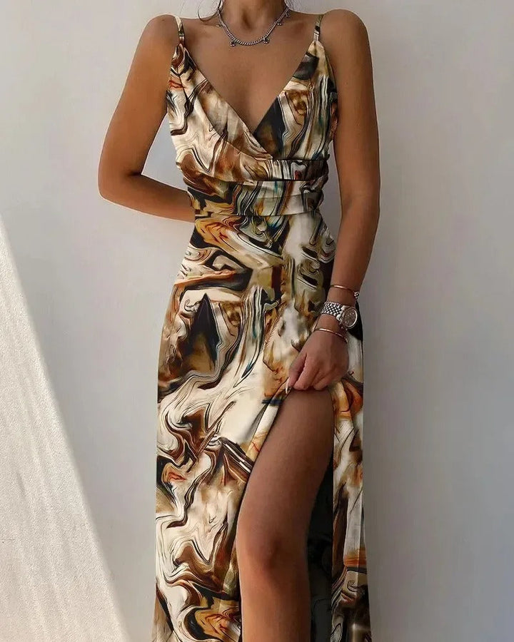 Stylish Long Dress - Sophia-Brown-S-Nora Luxe
