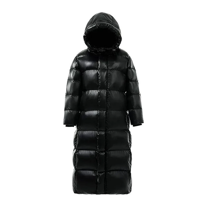 Stylish Long Quilted Winter Coat for Women - Mila-Black-S-Nora Luxe
