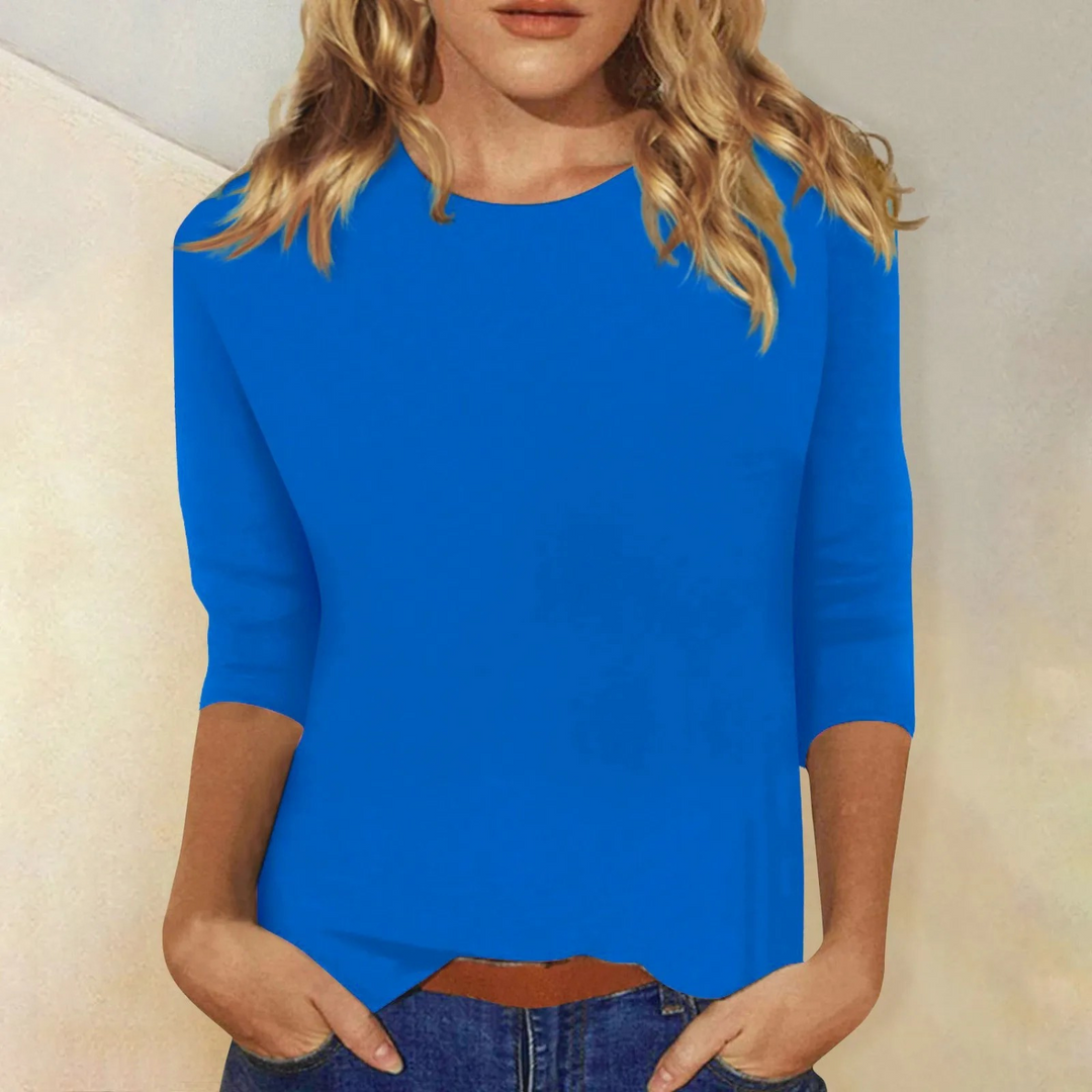 Stylish Long Sleeve Shirt for Women - Ava-Blue-S-Nora Luxe
