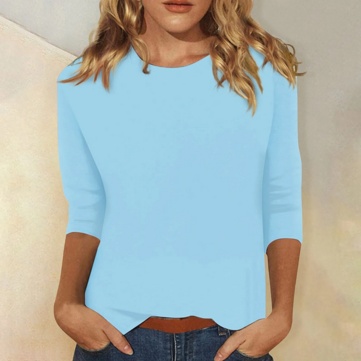 Stylish Long Sleeve Shirt for Women - Ava-Light Blue-S-Nora Luxe