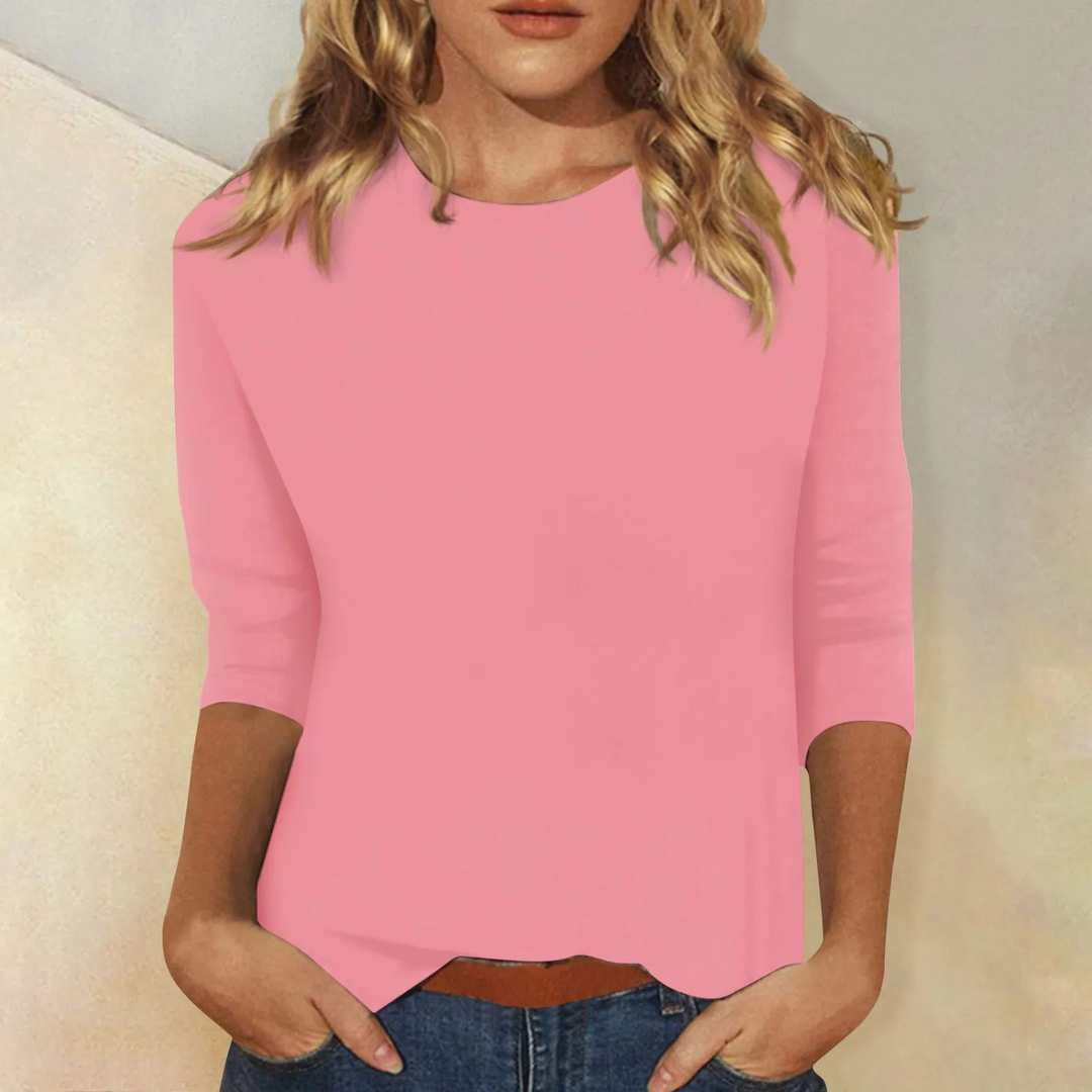 Stylish Long Sleeve Shirt for Women - Ava-Pink-S-Nora Luxe
