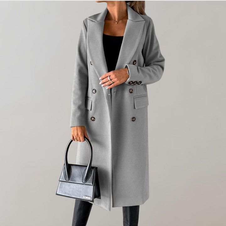 Stylish Long Winter Coat for Women - Elara-Gray-S-Nora Luxe