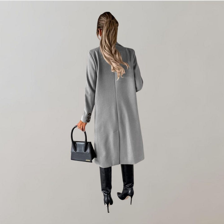Stylish Long Winter Coat for Women - Elara-Pink-S-Nora Luxe