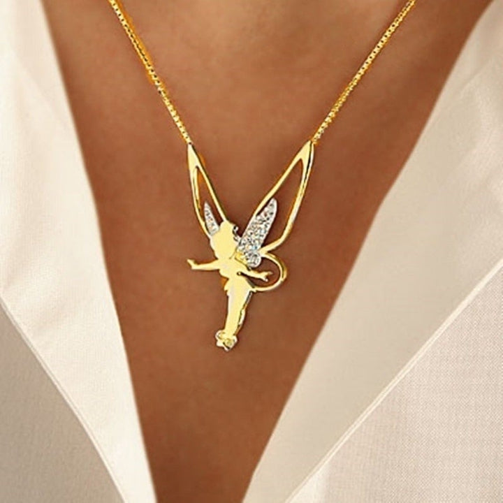 Stylish Lucky Fairy Necklace - Faylin-Gold-Nora Luxe
