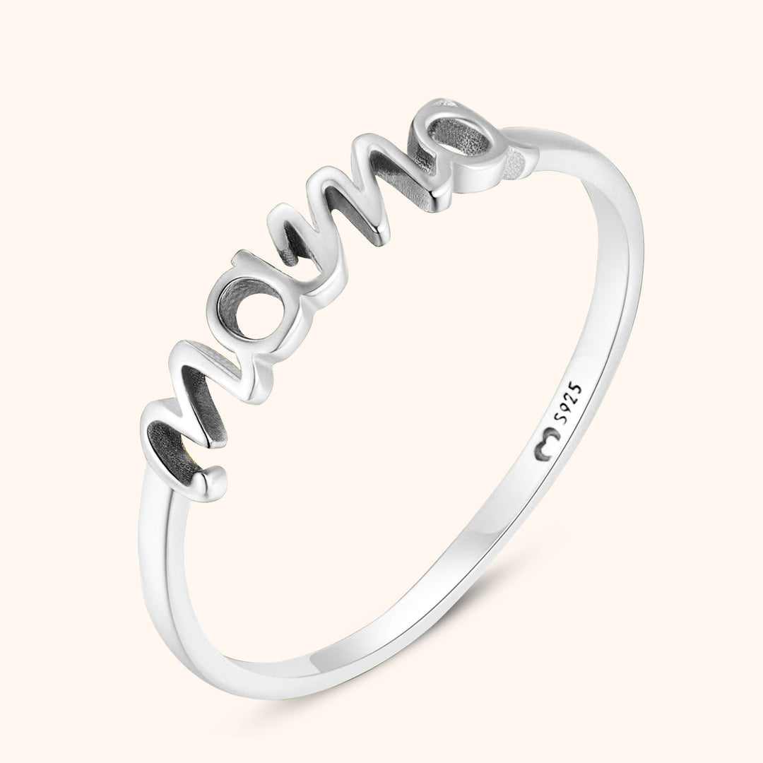 Stylish Mama Ring - Emma-Silver-5-Nora Luxe