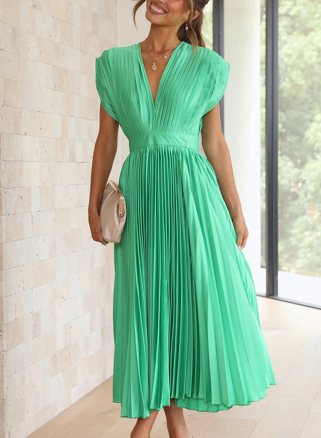 Stylish Maxi Dress - Elise-Green-XS-Nora Luxe