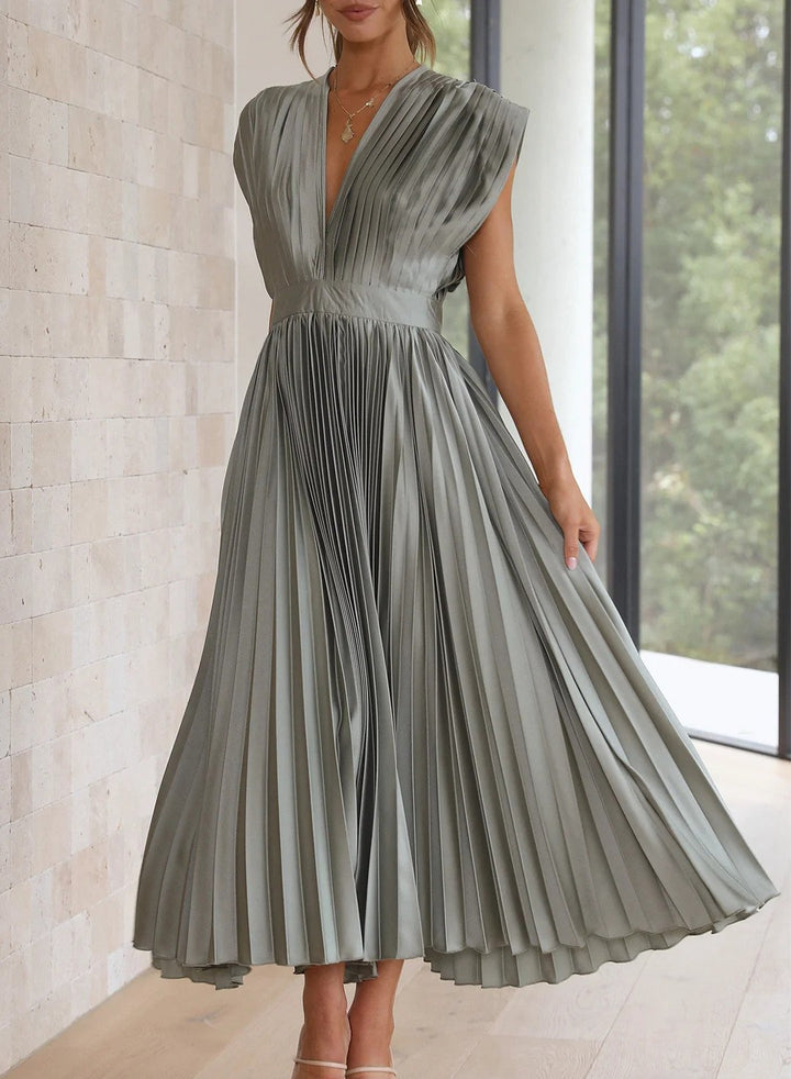 Stylish Maxi Dress - Elise-Olive-XS-Nora Luxe