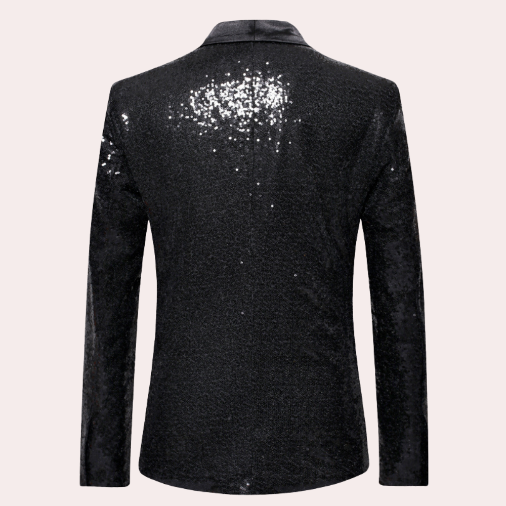 Stylish Men's Blazer - Orion-Silver-S-Nora Luxe